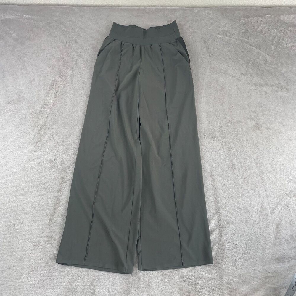 Athleta Nolita Wide Leg Pants Women 0 Mountain Olive Green Athleisure Active